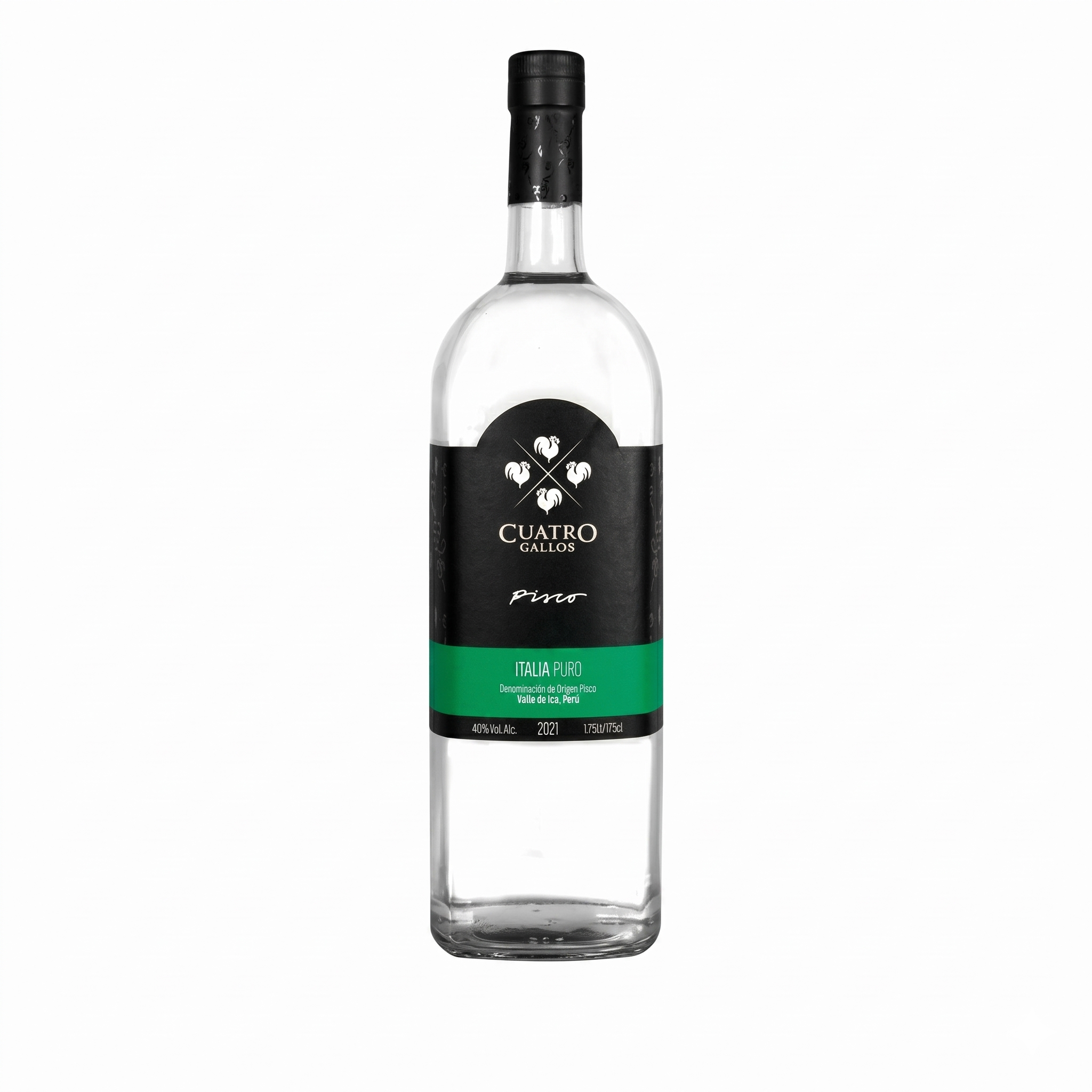 Pisco Puro Italia 1750ml Cuatro Gallos ficha tecnica original SC Liquors