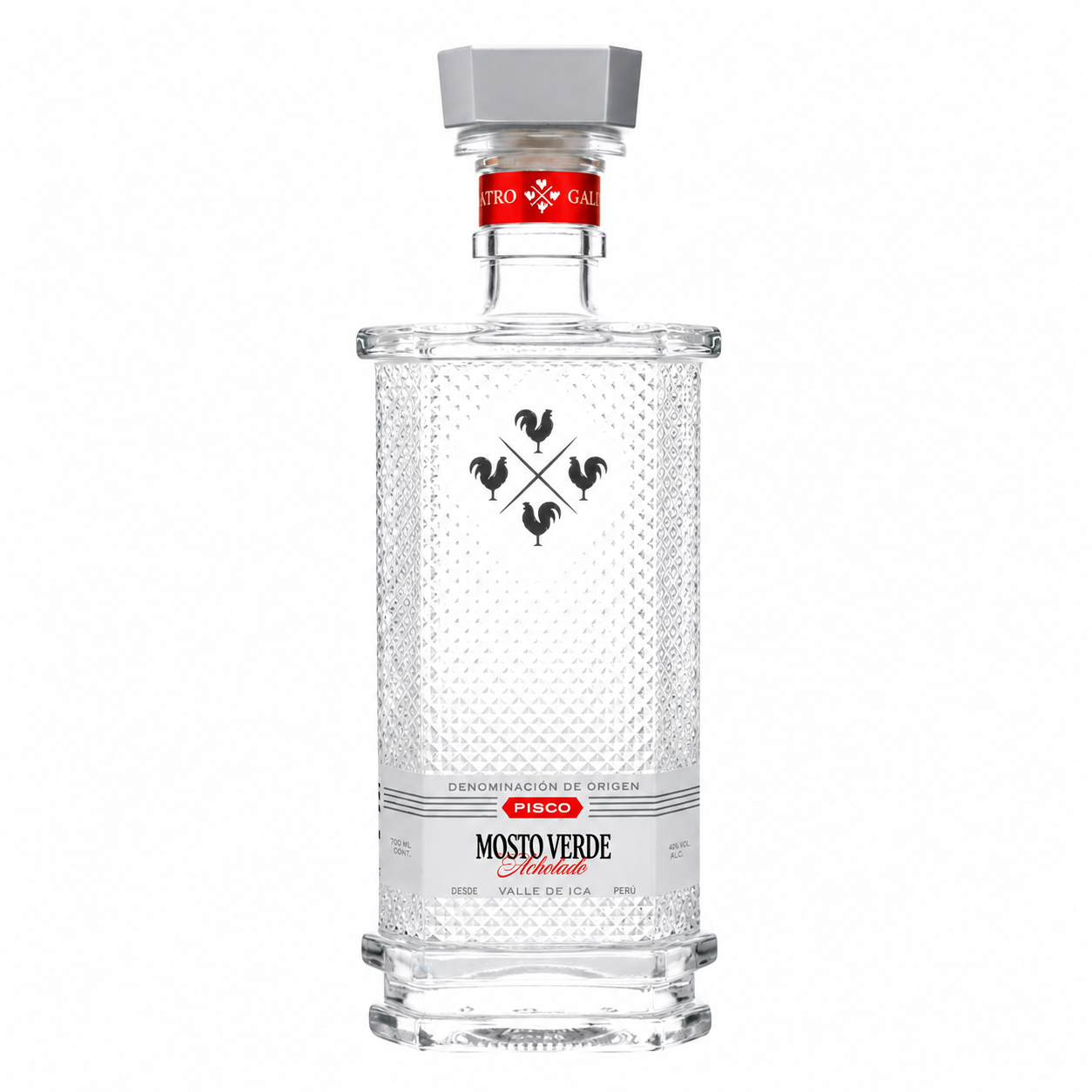 Pisco Mosto Verde Acholado Cuatro Gallos 700ml ficha tecnica original SC Liquors