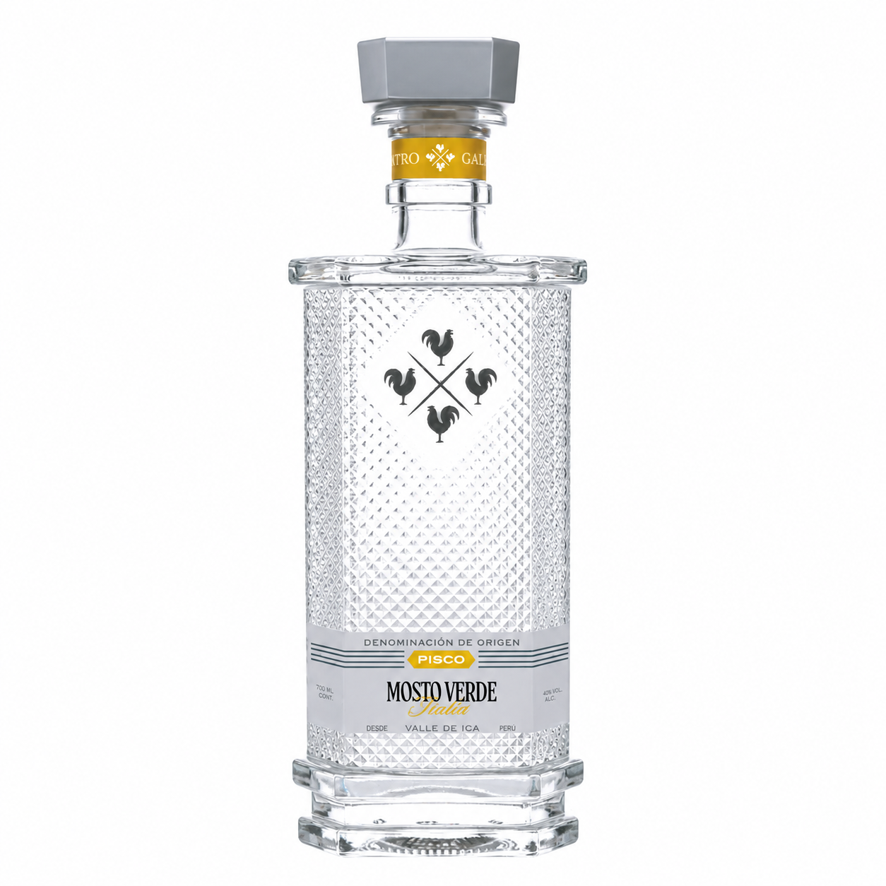 Pisco Mosto Verde Torontel Cuatro Gallos 700ml ficha tecnica original SC Liquors